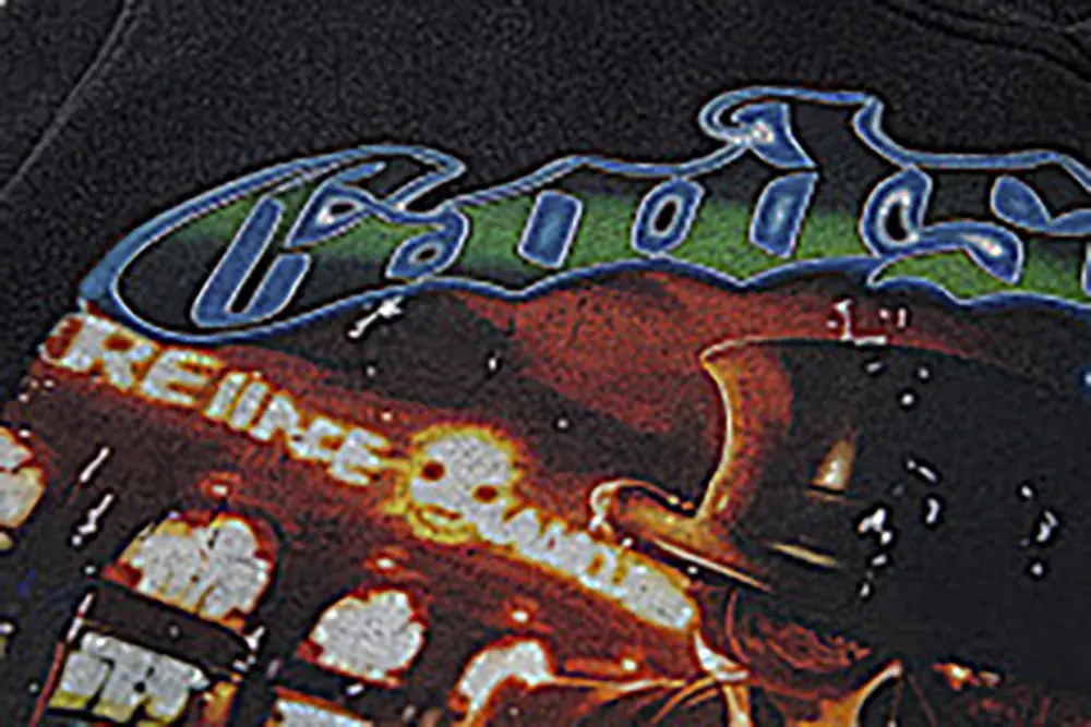 Printed graphic on the front of the clothes