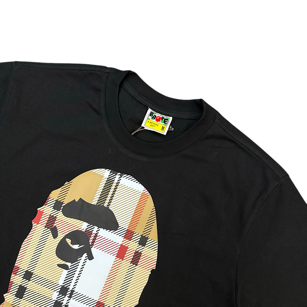 BAPE Check Camo Ape Head Tee