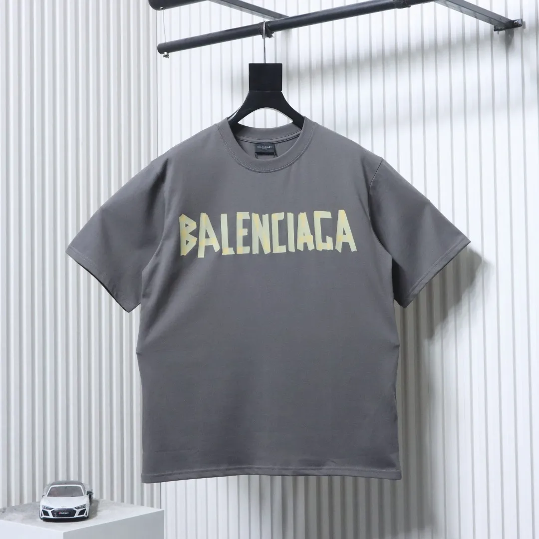 BLCG Tape Print T-Shirt - Gray