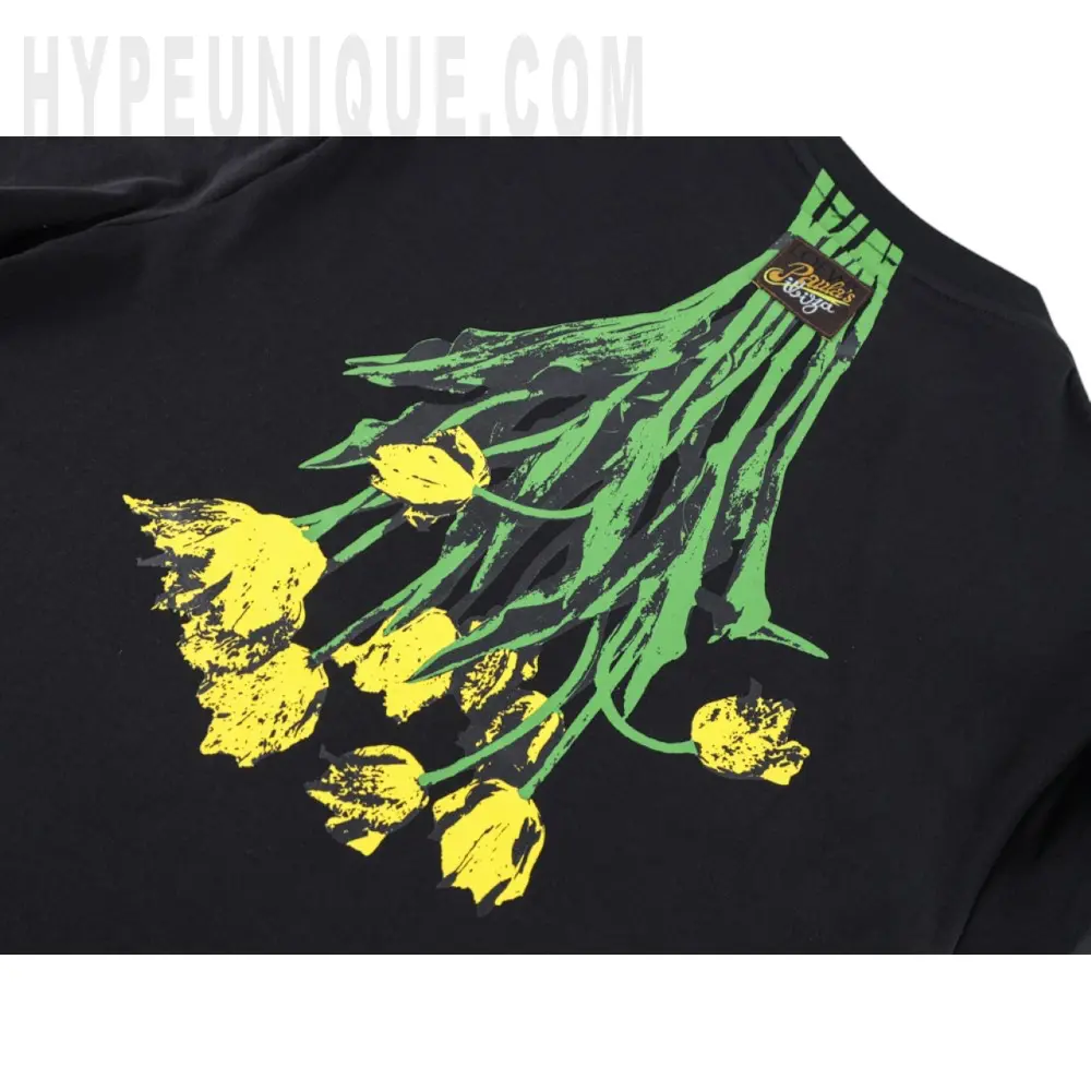 Printed graphic on the back of the garment