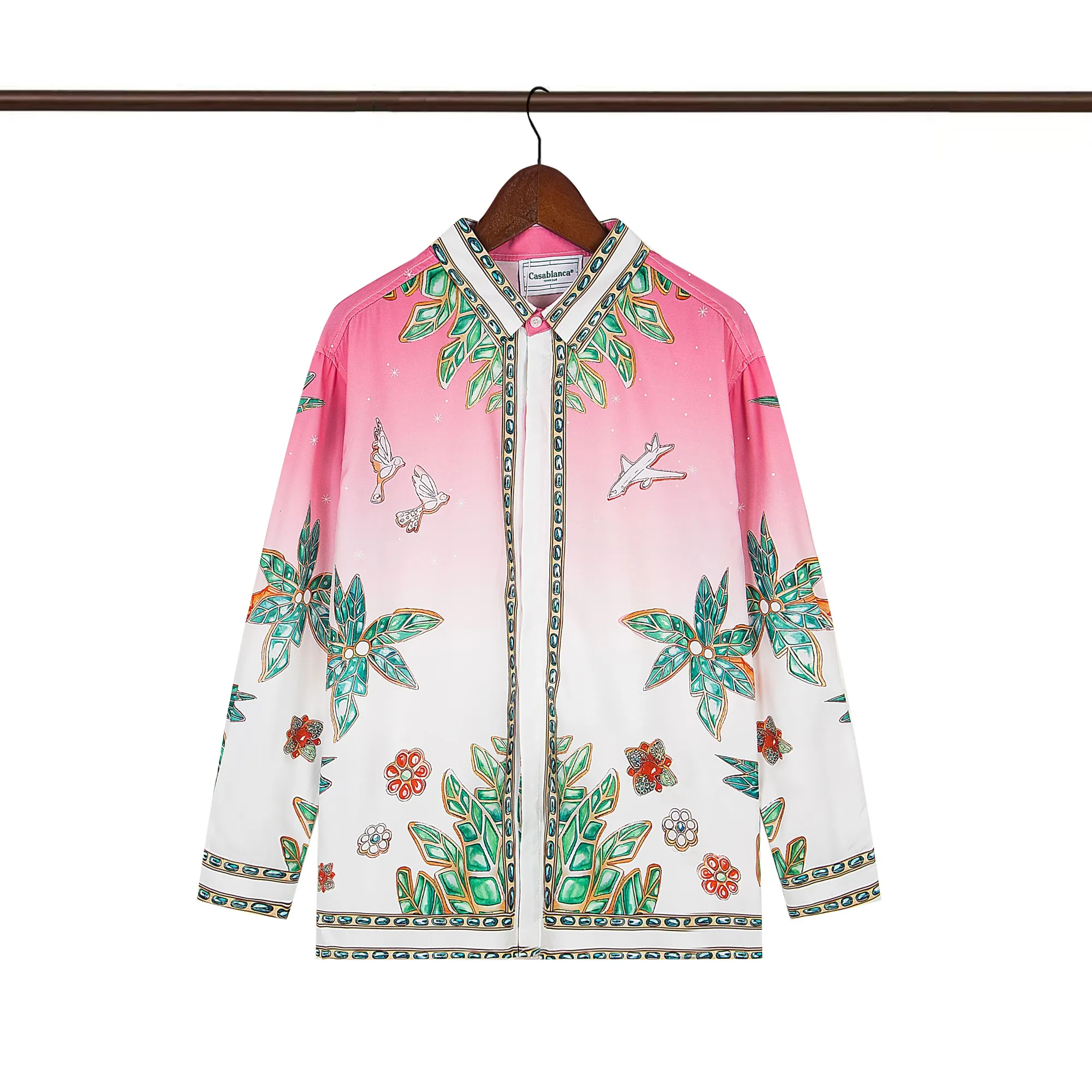 C-Blanca 'Lagos Tennis Club' Gradient Silk Shirt