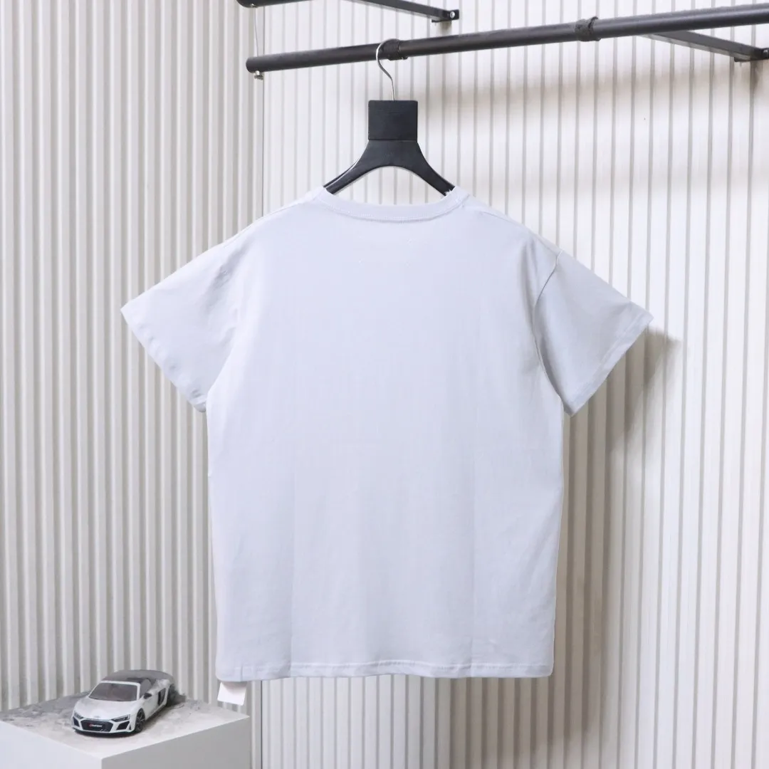 Back MM Blurred Letter Print T-Shirt