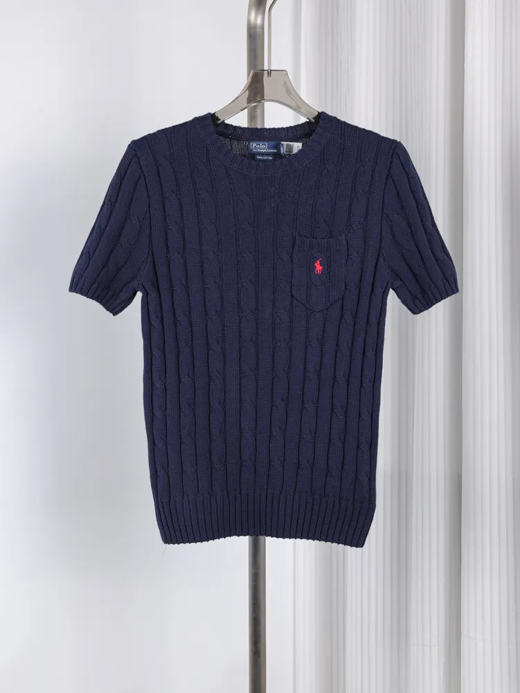 RL Pony Pocket Knit Cotton T-Shirt