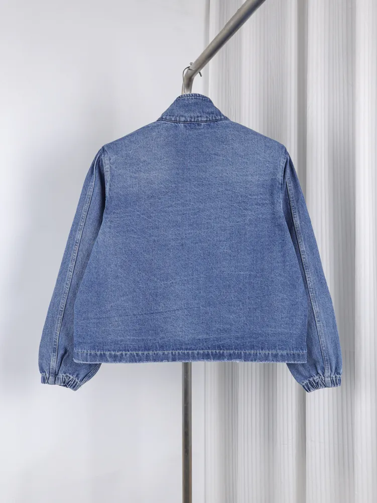 RL Cropped Cotton Zip Jacket