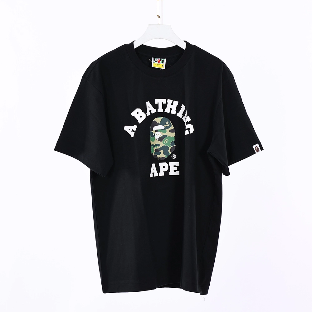 Black ABC Camo T-Shirt (Green logo)