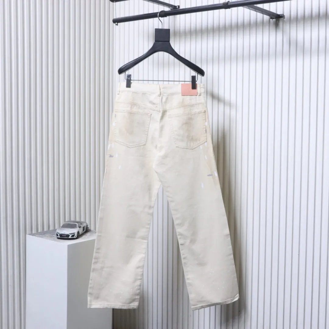 Back Acne Splatter Paint Straight-Leg Jeans