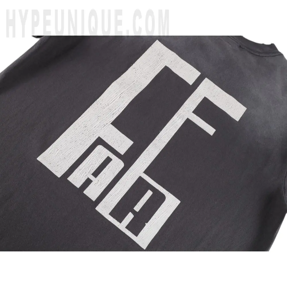 Printed graphic on the back of the garment