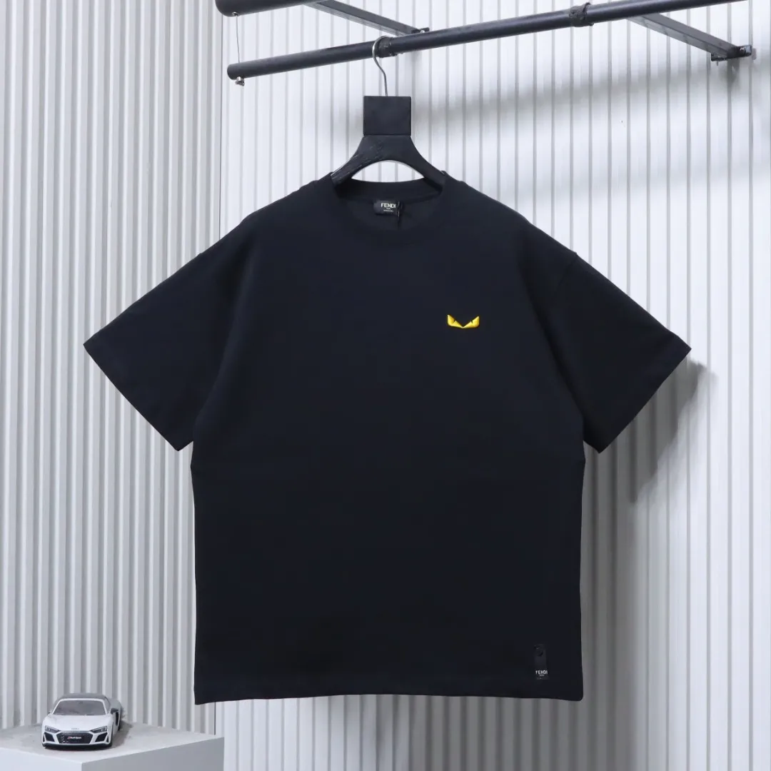 Monster Eyes Embroidered T-Shirt Color Black