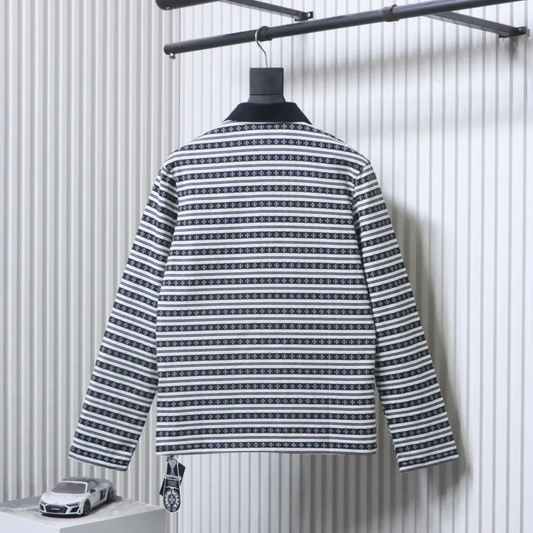 Back CH 25FW Horseshoe Striped Long-Sleeve Polo Shirt