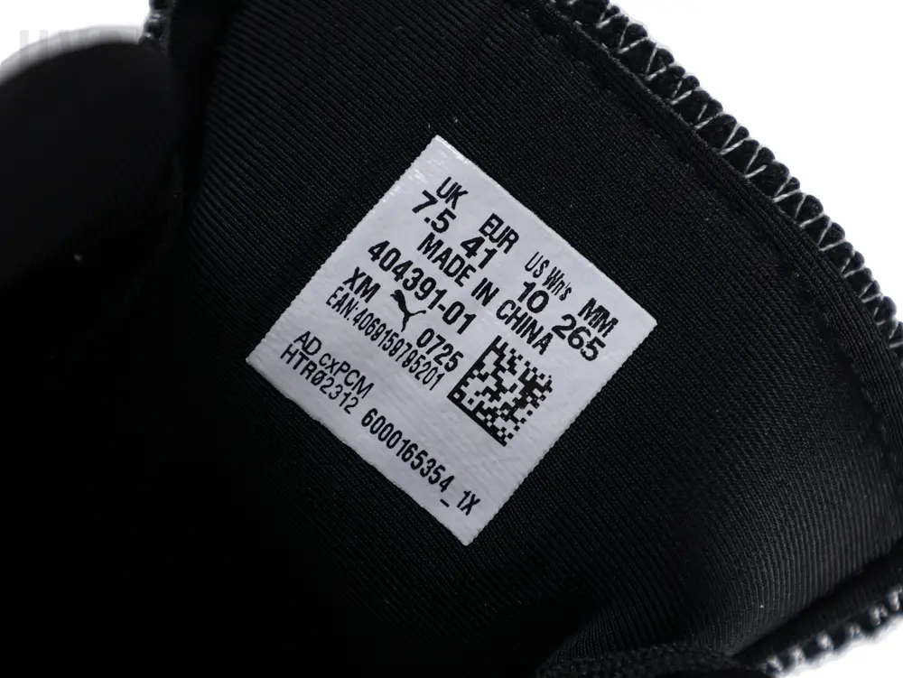 the size label