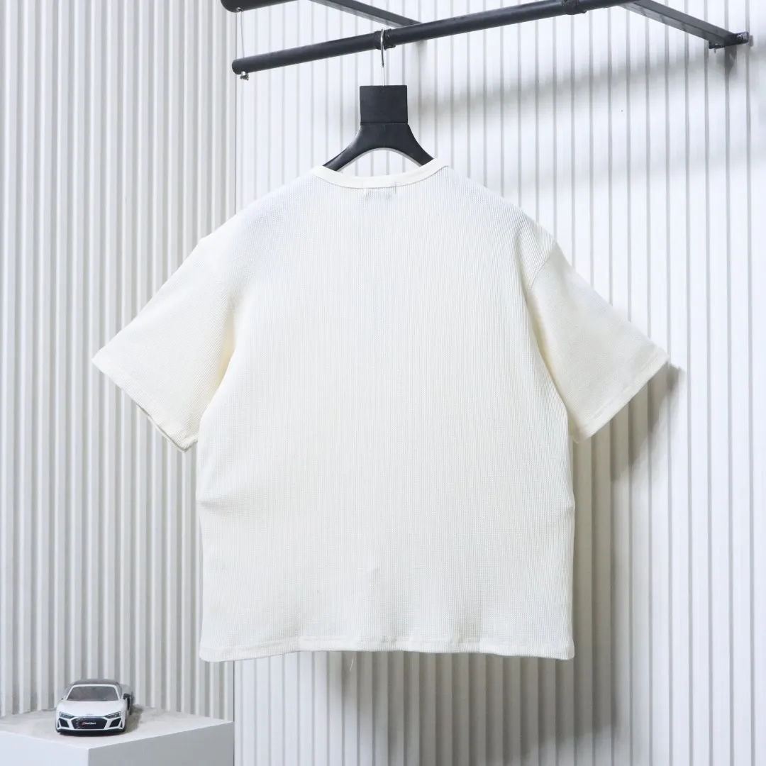 Back of RL Waffle Knit Embroidered Logo T-Shirt