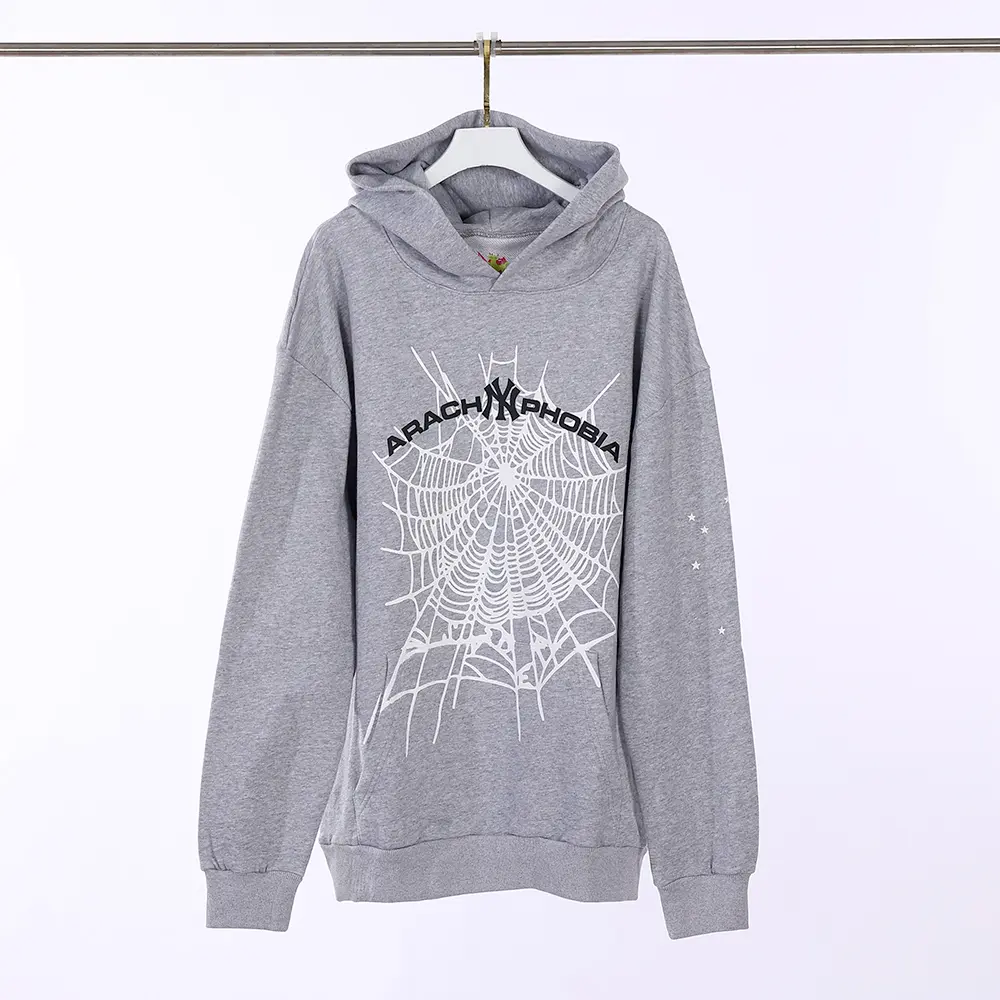 Sp5der Arach NY Phobia Hoodie Grey Reps