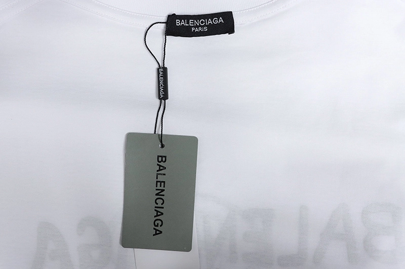 Balenciaga Front and Back Logo Print T-Shirt