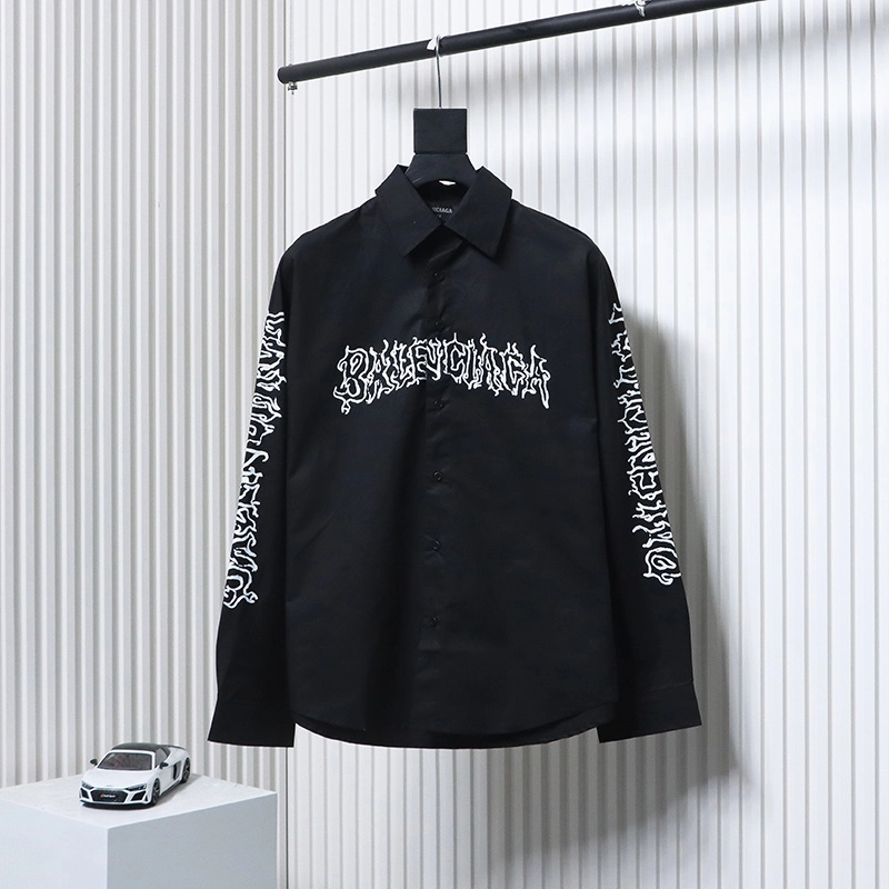 Hollow Flame Totem Print Shirt