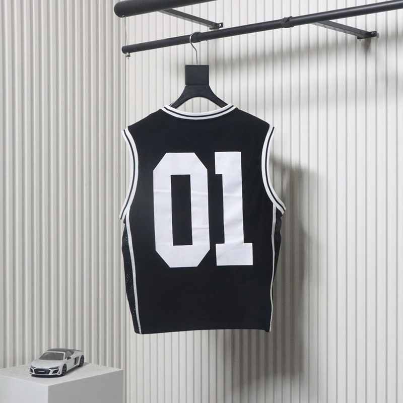 Wool Intarsia Basketball Vest