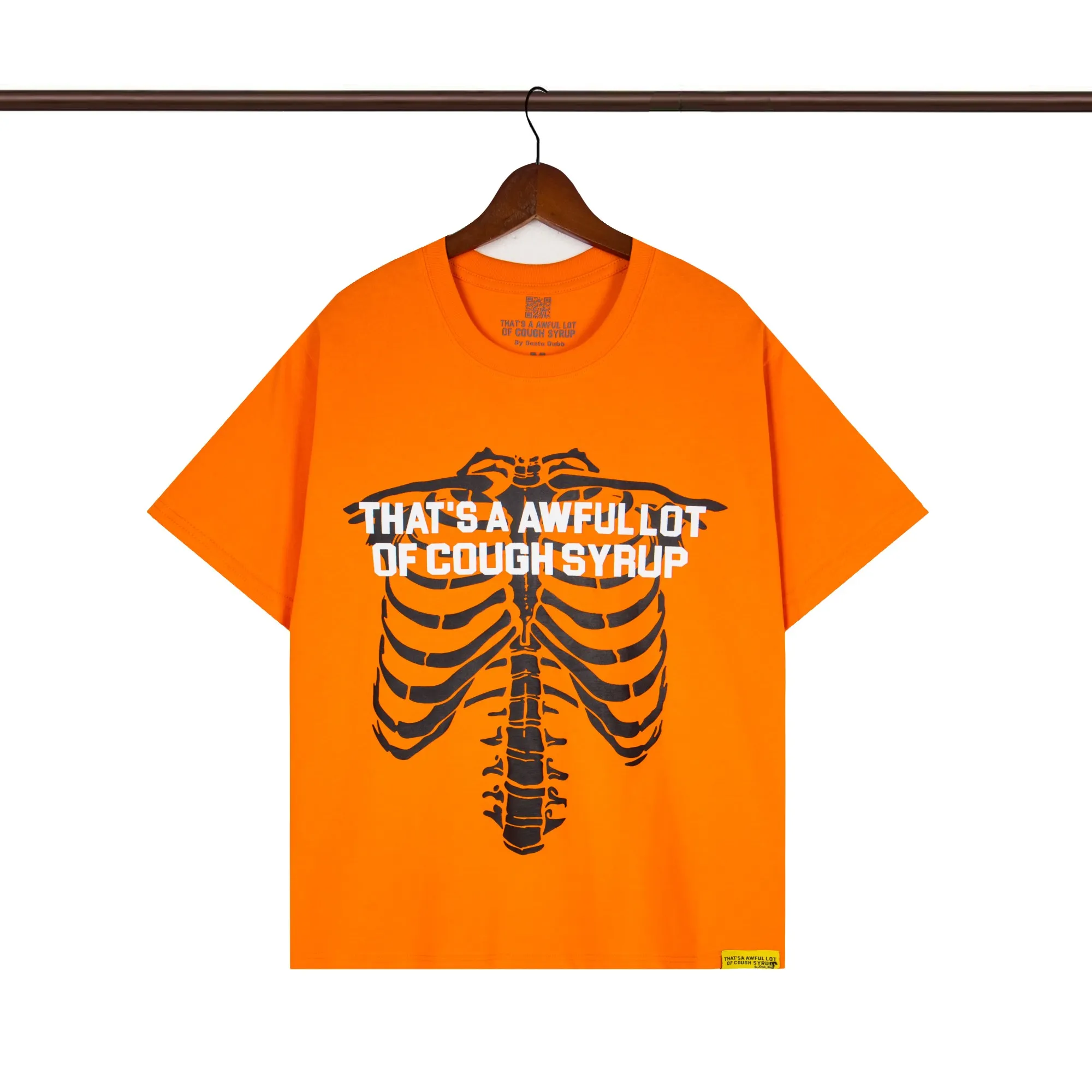 That's A Awful Lot Of Cough Syrup Purple Skeleton Ribcage Graphic T-Shirt