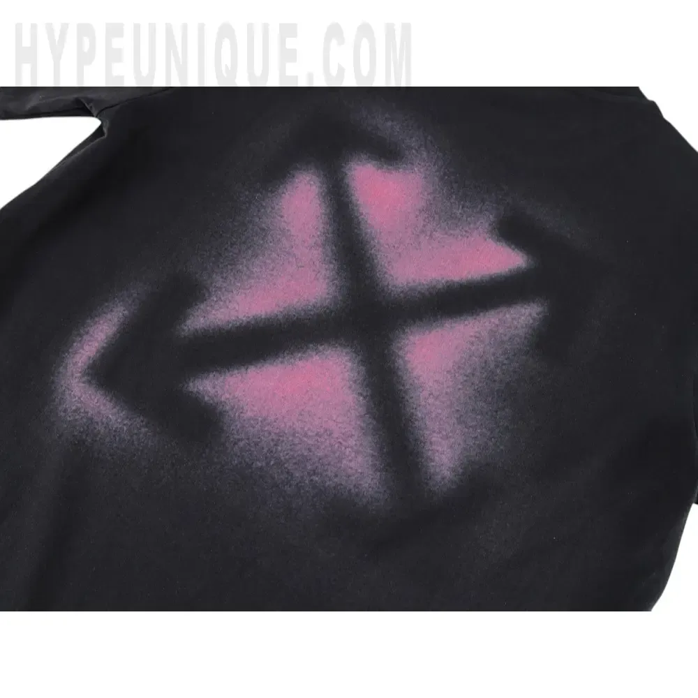 Printed graphic on the back of the garment