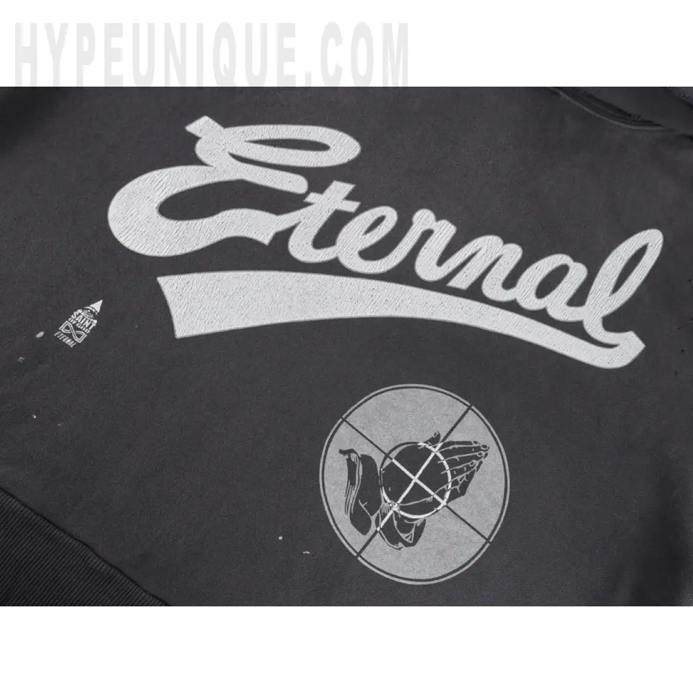 Printed graphic on the front of the garment