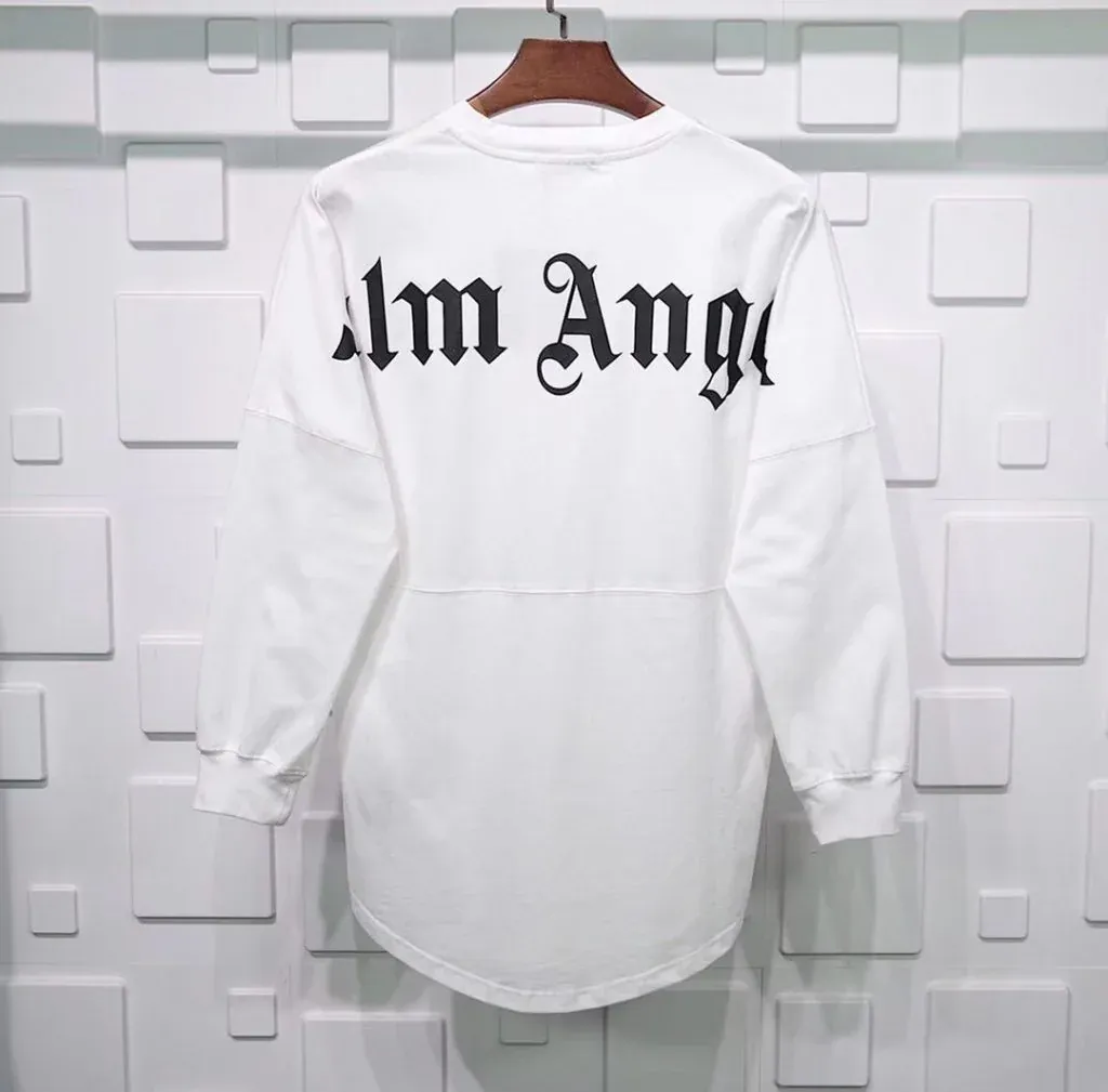 PALM ANGELS LONG SLEEVE MOCK NECK TEE