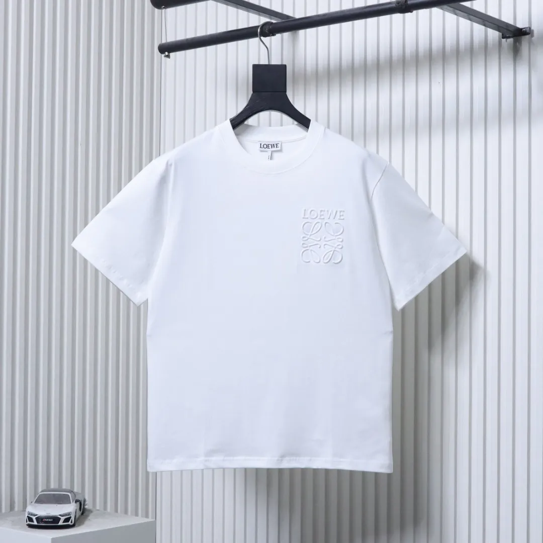 Embossed Anagram Logo Cotton T-Shirt Color White