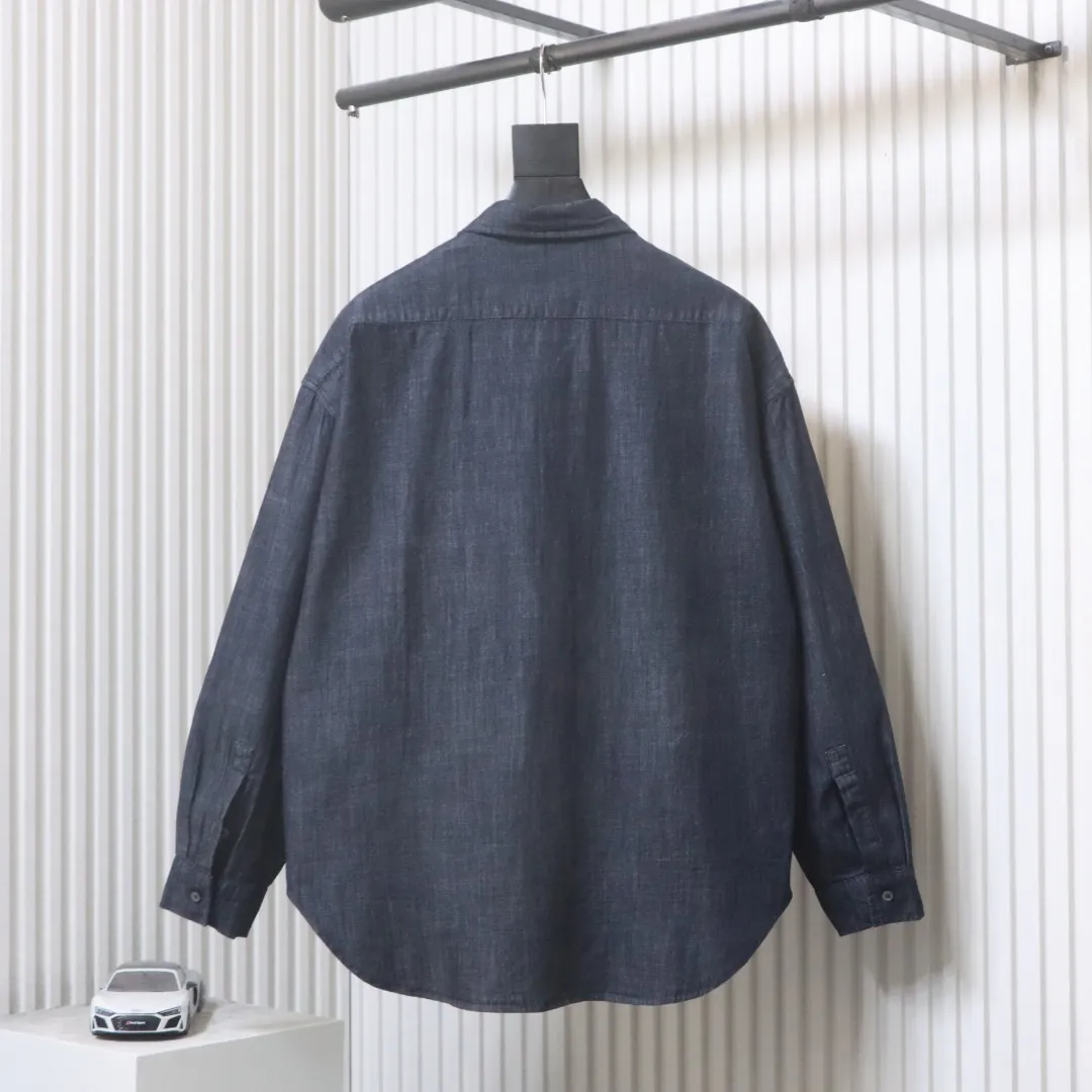 Back of Acne AC Style Washed Denim Shirt