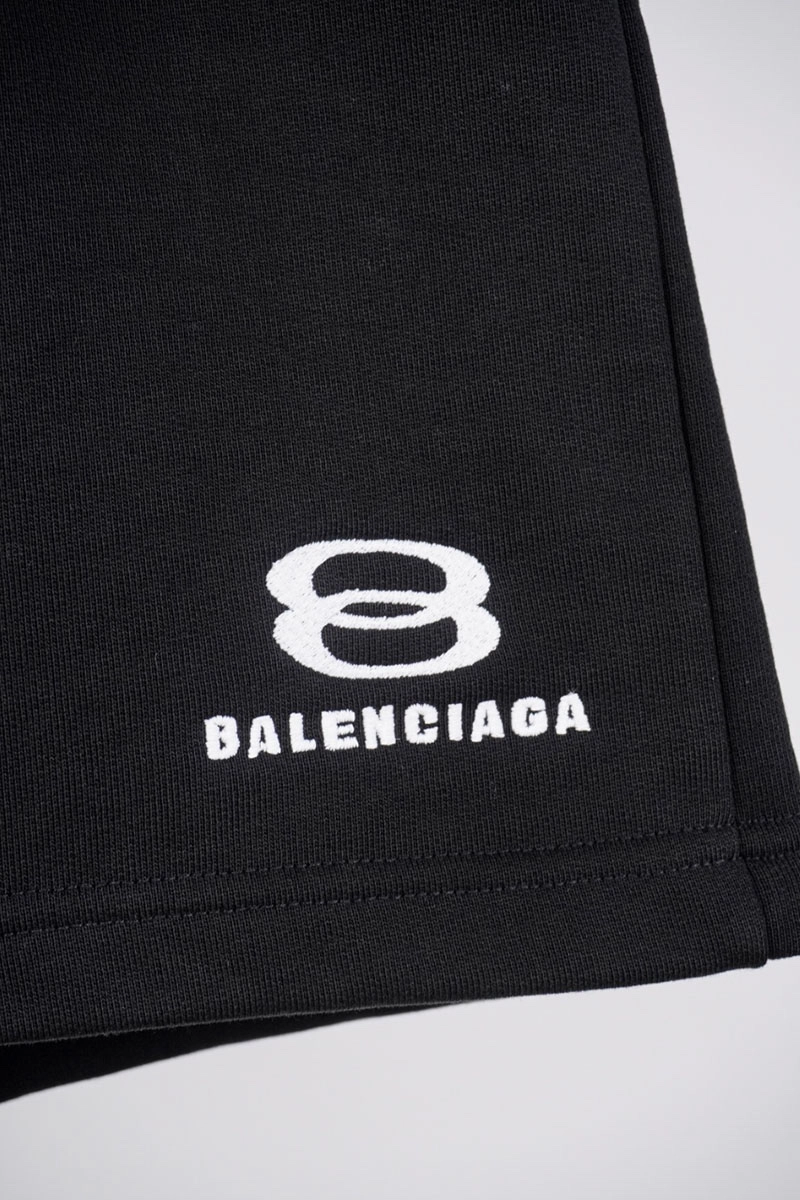 Balenciaga Embroidered Ring Logo Shorts
