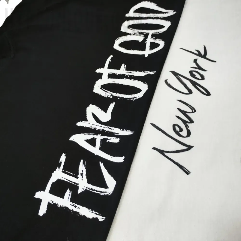 Printed graphic on the back of the garment