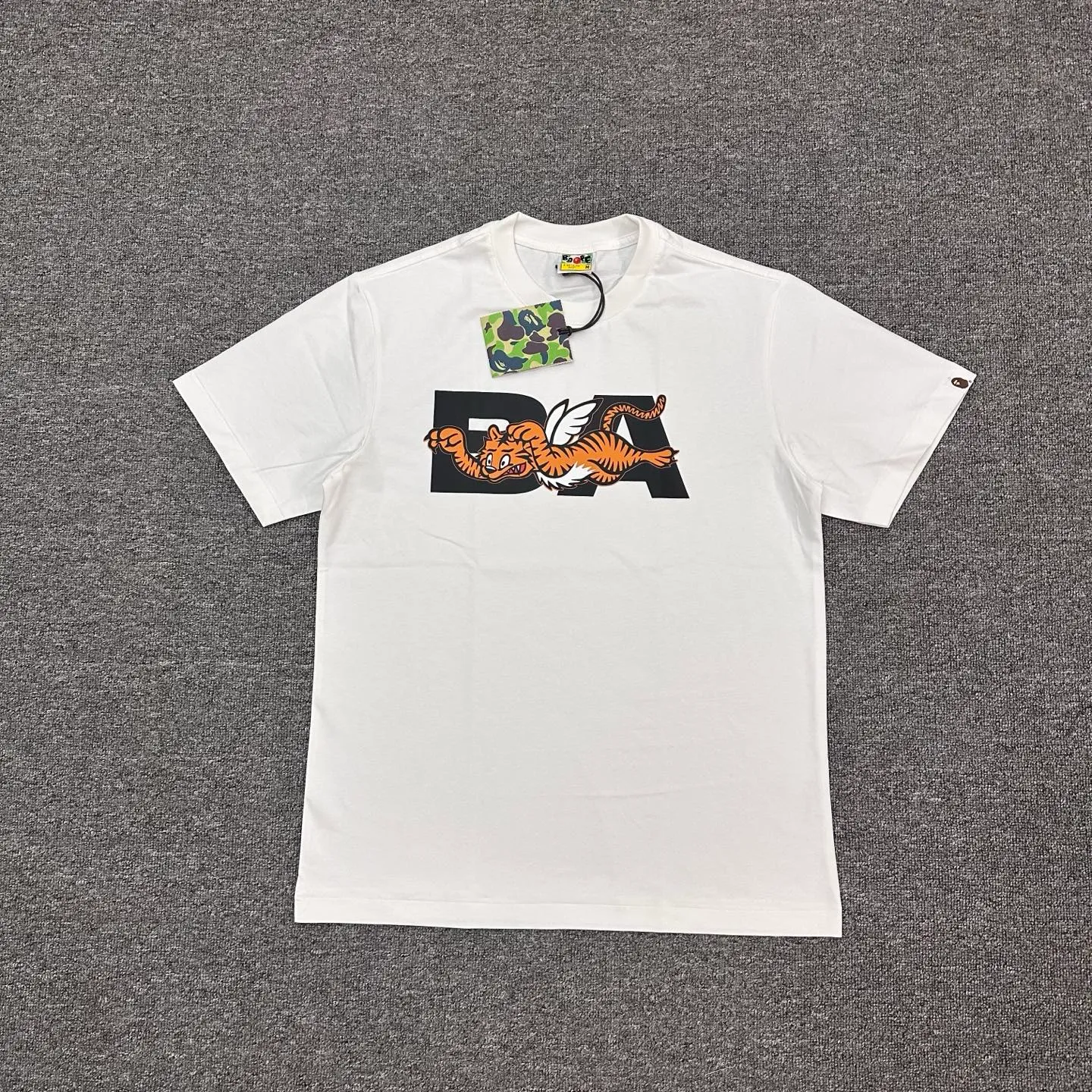BAPE SS26 Tiger Print T-Shirt Color White
