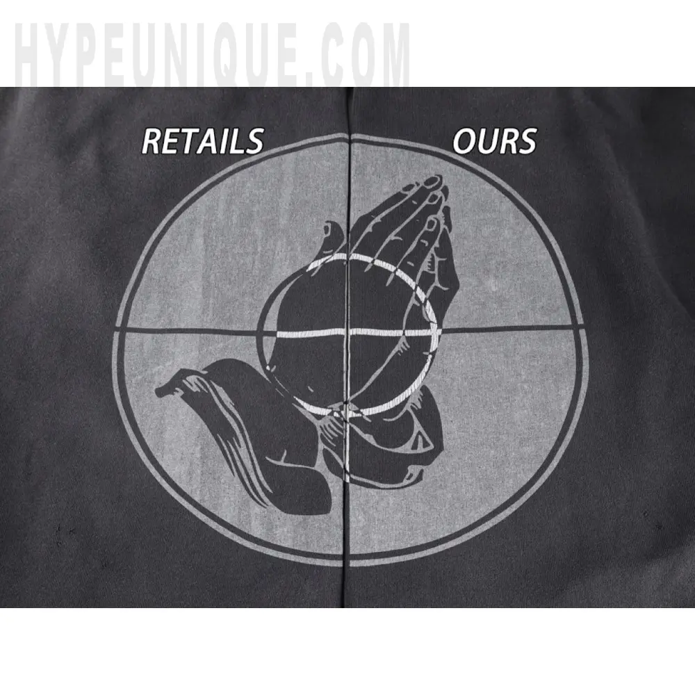 Printed graphic on the back of the garment