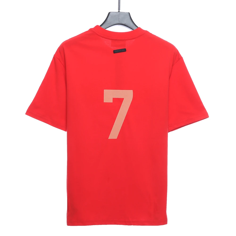 Mainline flocked word 7 T-shirt（Black/Blue/Beige/Red）