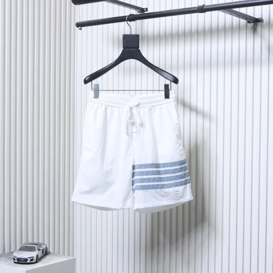 Back TB Four-Stripe Beach Shorts Quick-Dry Swim Shorts