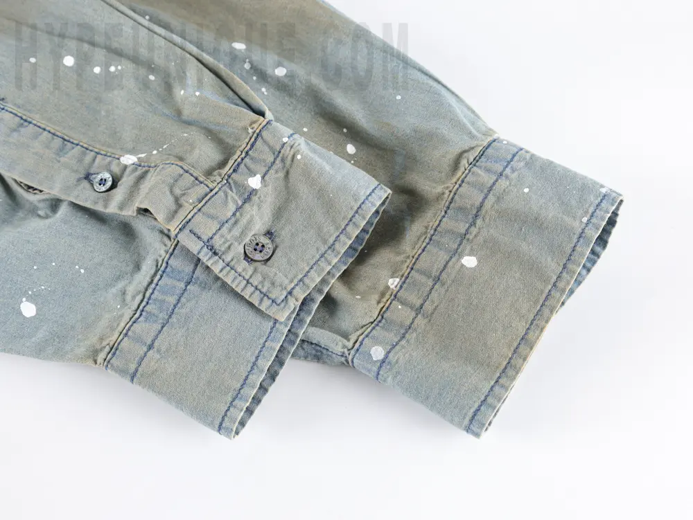 Acne Studios Paint-splatter Cotton Shirt