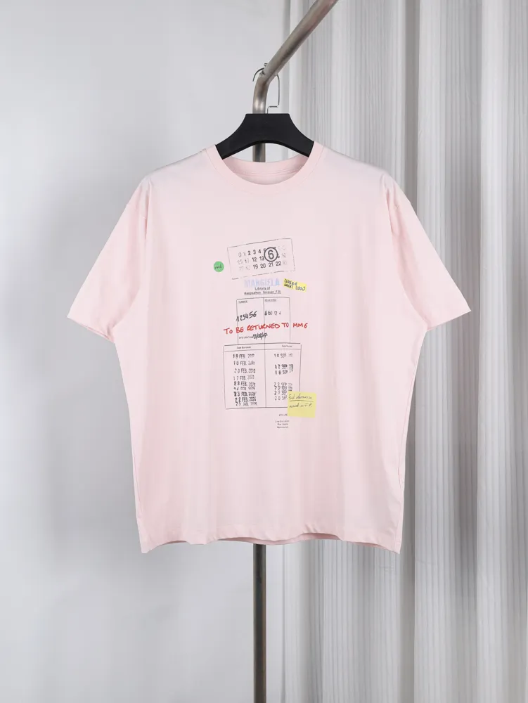 MM6 Graffiti Print Oversized T-Shirt - Pink