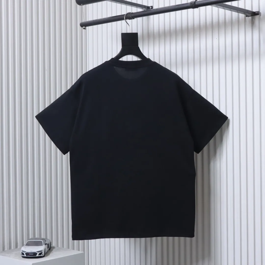 Back of 26SS Simple Taped Label T-Shirt Color Black