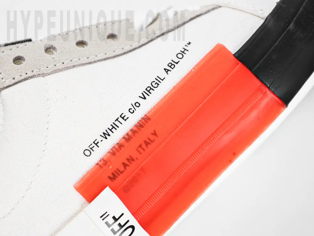 the orange label