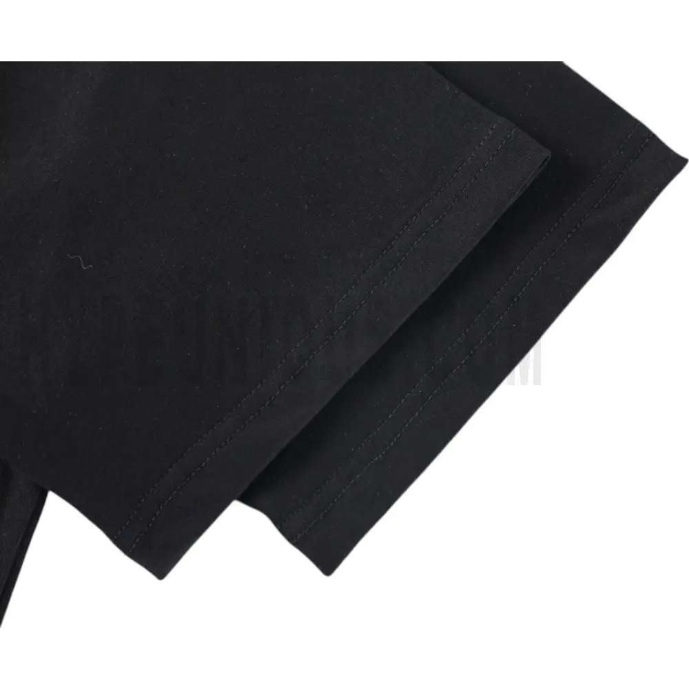 The sleeves of the black clothes