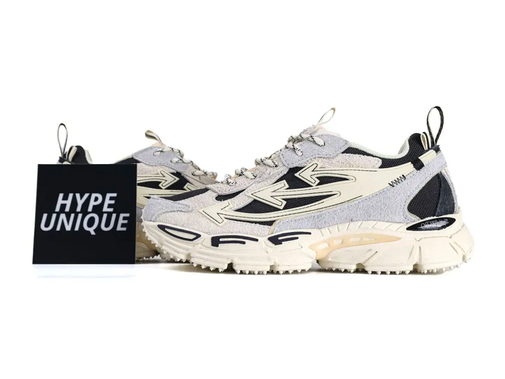 Be Right Back Suede Sneakers OFF WHITE – BLACK