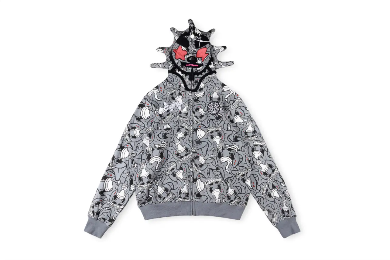 Glo Gang Man Zip Allover Almighty Hoodie