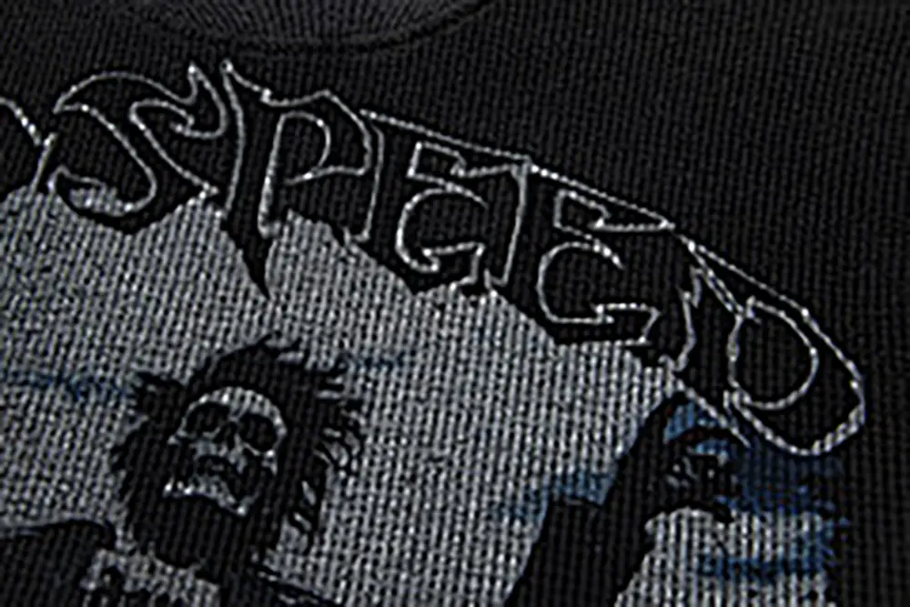 Printed graphic on the front of the clothes