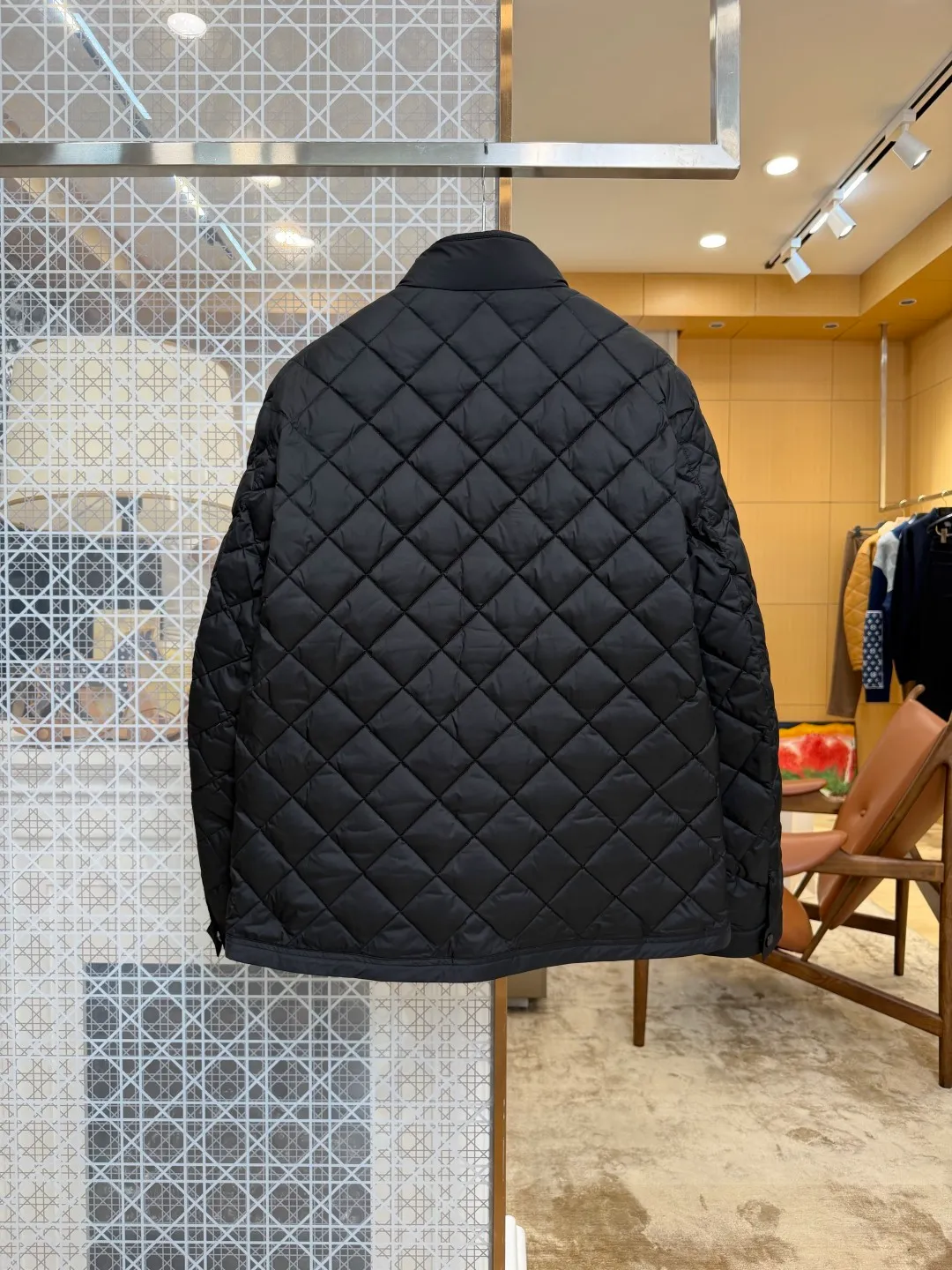 Back View Mcler Oise Diamond Quilted Short Down Jacket