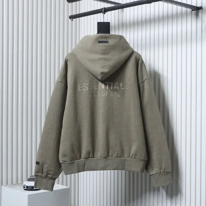 Fear of God Essentials Metallic-Coated Cardigan Sweatshirt
