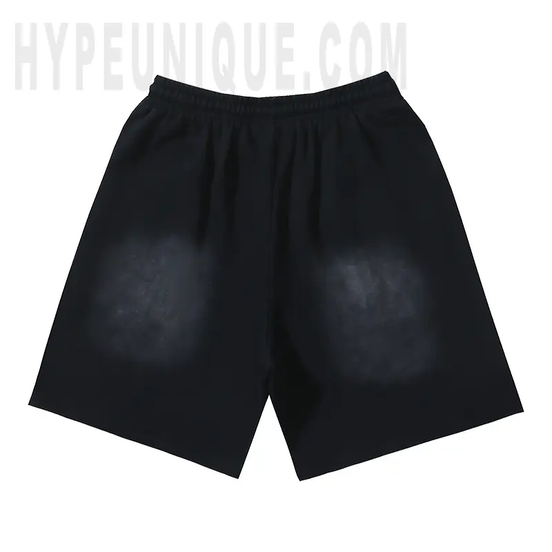 The back of the black shorts