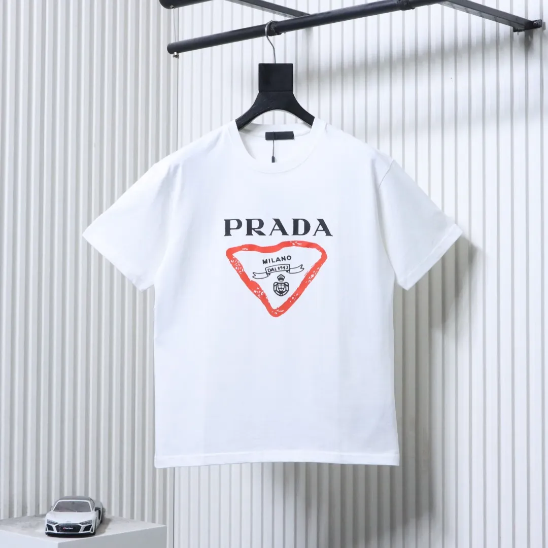 Triangle Crown Logo Short-Sleeve T-Shirt Color White