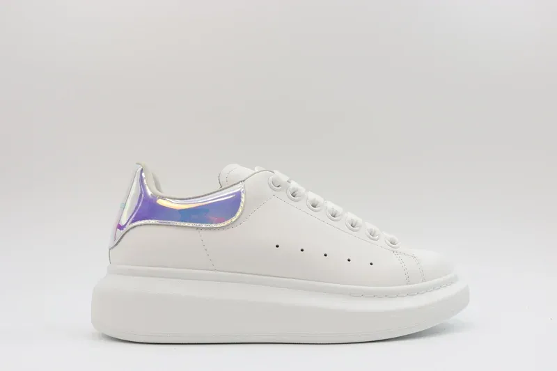 ALEXANDER MCQUEEN LEATHER PLATFORM TRAINERS SNEAKERS-LASER