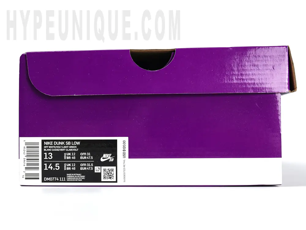 the purple shoe box