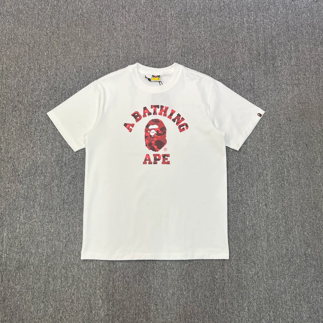 BAPE Camouflage Ape Head Graphic T-Shirt Color White