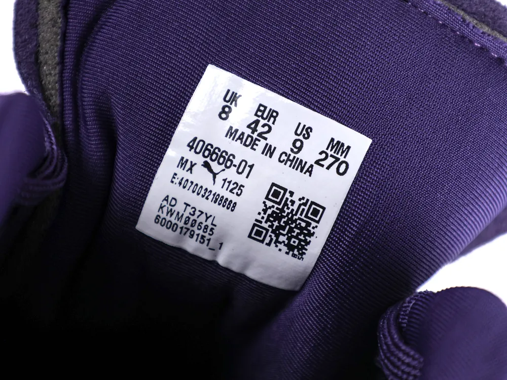 Speedcat Year of the Horse Purple Sneakers Size Label Detail
