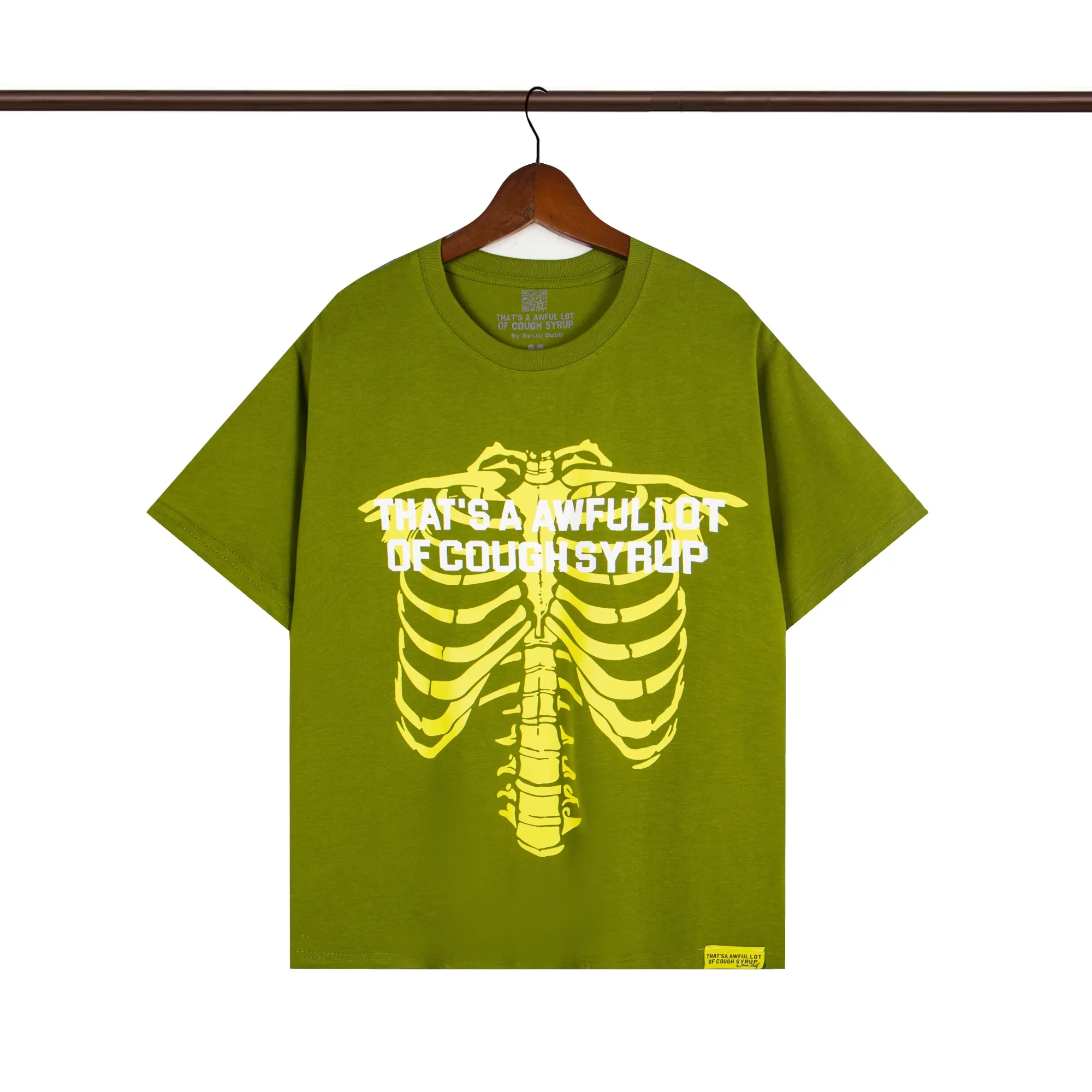 That's A Awful Lot Of Cough Syrup Purple Skeleton Ribcage Graphic T-Shirt
