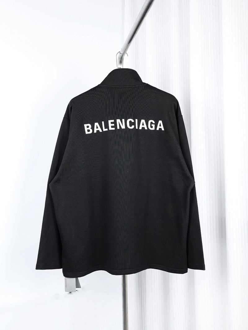 Letter Embroidered Half Zip Sweater