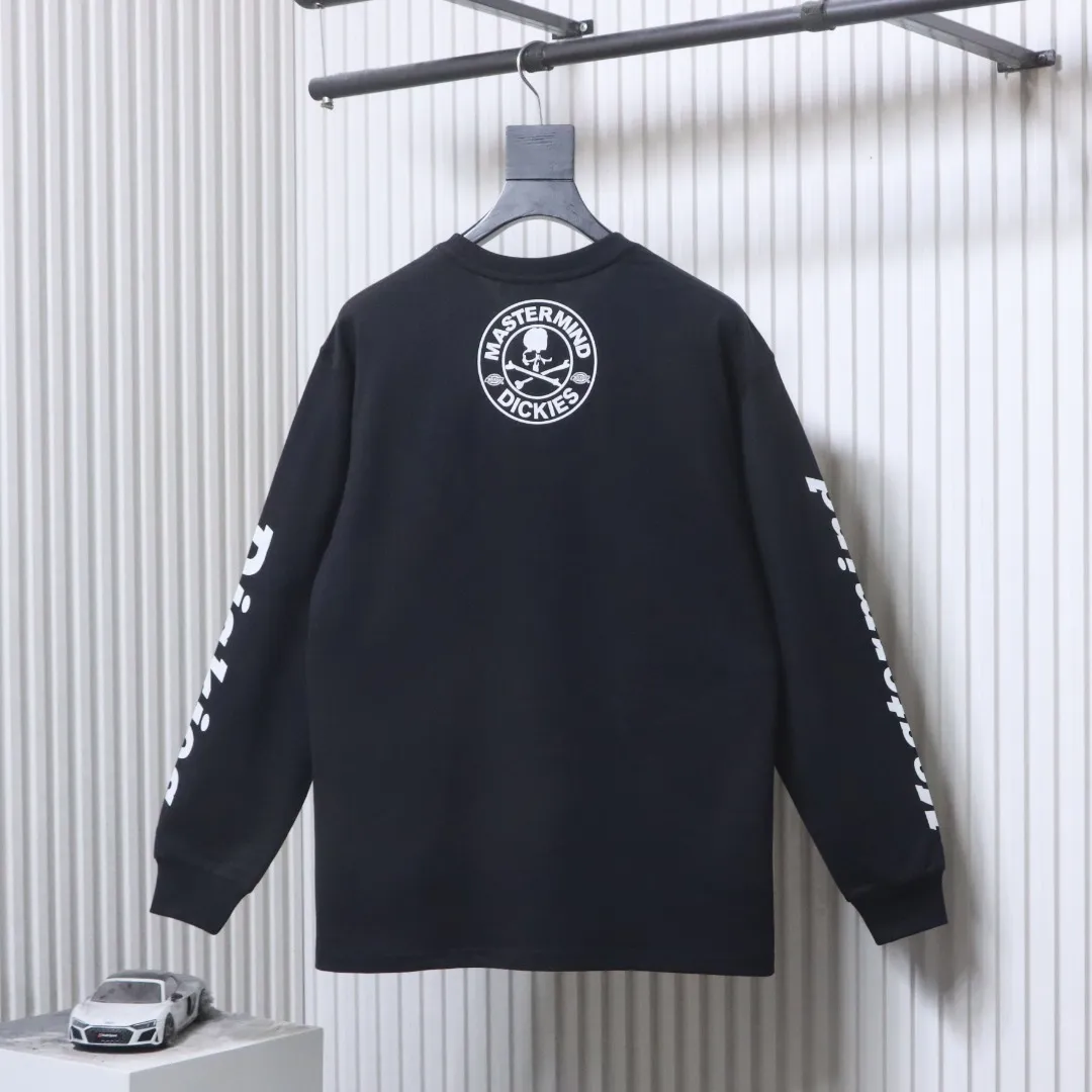Back View MMJ x Dickies Skull Graphic Long Sleeve Shirt